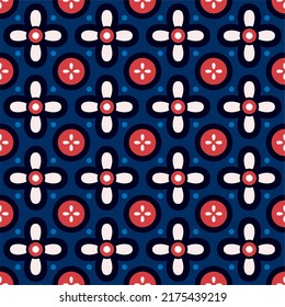 Seamless vector pattern with flat design for wallpaper, page fill, print, gift wrapping paper, decor.