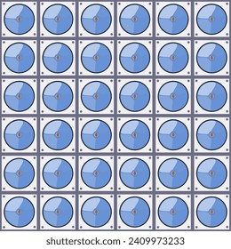 Seamless vector pattern in flat style. A background with geometric shapes reminiscent of a solid wall of music speakers. Can be used for wallpaper, image fill, background, surface.