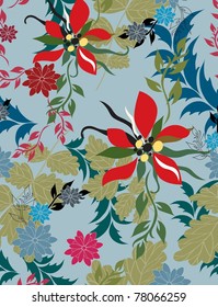 Seamless vector a pattern floral