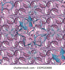 Seamless vector pattern. Floral background. Nice fabric pattern.