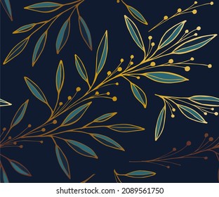 Nahtlose Vektormuster mit floralem Design. Perfekt für die Verpackung von Papier, Tapete, Wiederholungselemente, Vintage-Design, Notebook-Cover, Gewebe Kleidung Design.