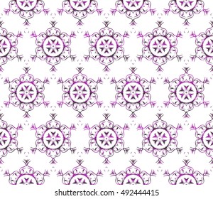 seamless vector pattern. floral design. purple gradient color. interior decoration, wallpaper, presentation, fashion design