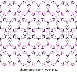seamless vector pattern. floral design. purple gradient color. interior decoration, wallpaper, presentation, fashion design