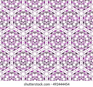 seamless vector pattern. floral design. purple gradient color. interior decoration, wallpaper, presentation, fashion design