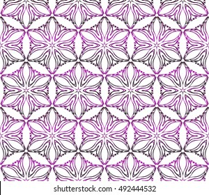 seamless vector pattern. floral design. purple gradient color. interior decoration, wallpaper, presentation, fashion design