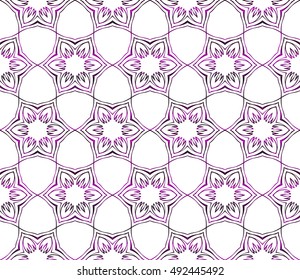 seamless vector pattern. floral design. purple gradient color. interior decoration, wallpaper, presentation, fashion design