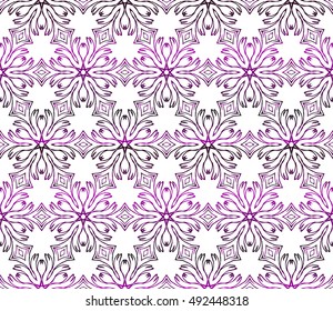 seamless vector pattern. floral design. purple gradient color. interior decoration, wallpaper, presentation, fashion design