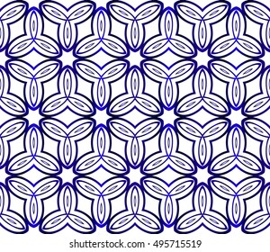 seamless vector pattern. floral design. blue gradient color. interior decoration, wallpaper, presentation, fashion design