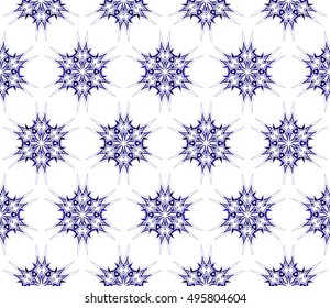 seamless vector pattern. floral design. blue gradient color. interior decoration, wallpaper, presentation, fashion design