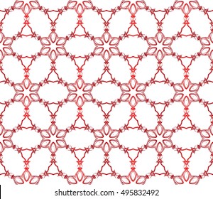 seamless vector pattern. floral design. red gradient color. interior decoration, wallpaper, presentation, fashion design