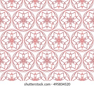 seamless vector pattern. floral design. red gradient color. interior decoration, wallpaper, presentation, fashion design