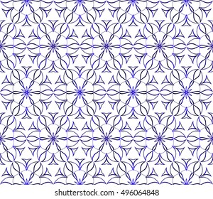 seamless vector pattern. floral design. blue gradient color. interior decoration, wallpaper, presentation, fashion design
