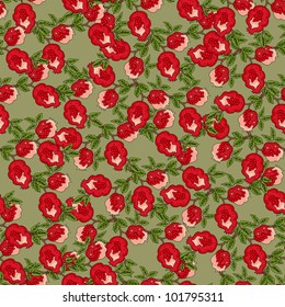 A seamless vector pattern with floral elements