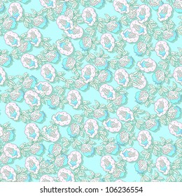 A seamless vector pattern with floral elements