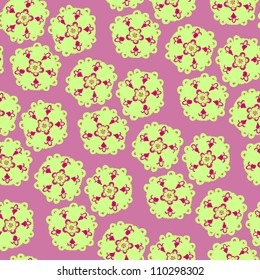 A seamless vector pattern with floral elements