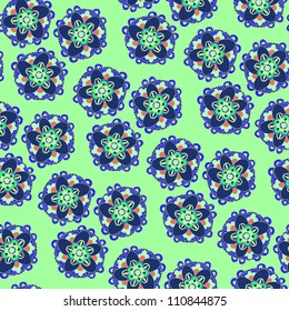 A seamless vector pattern with floral elements