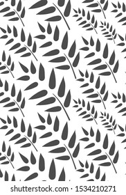seamless vector pattern floral gray  simple