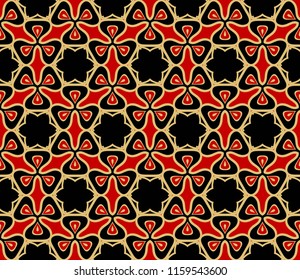 Seamless vector pattern. Floral ornament. For Interior decoration, wallpaper, presentation, fashion design.