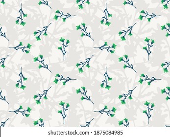 Seamless vector pattern with floral ornament. Vintage textile design.