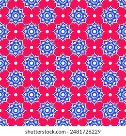 Seamless vector pattern with floral ornament. Vintage print for textiles, fabrics, paper, wrapping, wallpaper and other surfaces.