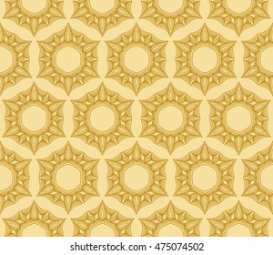 seamless vector pattern. floral ornament. interior decoration, wallpaper, presentation, fashion design. gold color