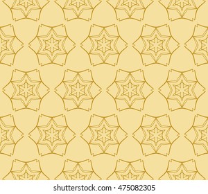 seamless vector pattern. floral ornament. interior decoration, wallpaper, presentation, fashion design. gold color