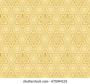seamless vector pattern. floral ornament. interior decoration, wallpaper, presentation, fashion design. gold color