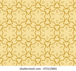 seamless vector pattern. floral ornament. interior decoration, wallpaper, presentation, fashion design. gold color