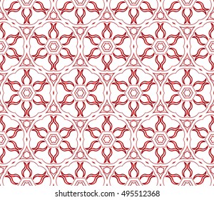 seamless vector pattern. floral ornament. interior decoration, wallpaper, presentation, fashion design. red gradient