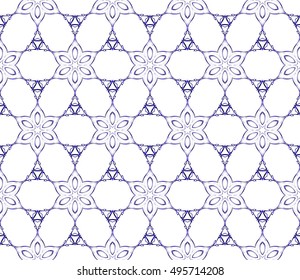 seamless vector pattern. floral ornament. interior decoration, wallpaper, presentation, fashion design. blue gradient