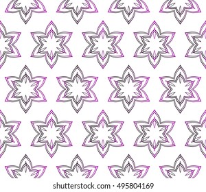 seamless vector pattern. floral ornament. interior decoration, wallpaper, presentation, fashion design. purple gradient