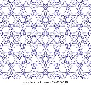 seamless vector pattern. floral ornament. interior decoration, wallpaper, presentation, fashion design. blue gradient