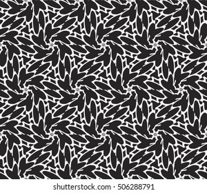seamless vector pattern. floral ornament. interior decoration, wallpaper, presentation, fashion design. black and white color