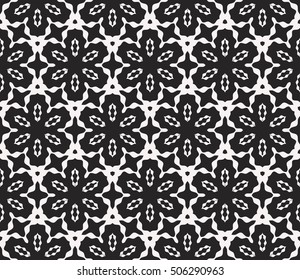 seamless vector pattern. floral ornament. interior decoration, wallpaper, presentation, fashion design. black and white color
