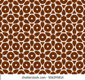 seamless vector pattern. floral ornament. interior decoration, wallpaper, presentation, fashion design. chocolate color