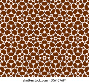 seamless vector pattern. floral ornament. interior decoration, wallpaper, presentation, fashion design. chocolate color