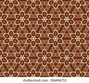 seamless vector pattern. floral ornament. interior decoration, wallpaper, presentation, fashion design. chocolate color