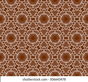 seamless vector pattern. floral ornament. interior decoration, wallpaper, presentation, fashion design. chocolate color