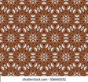 seamless vector pattern. floral ornament. interior decoration, wallpaper, presentation, fashion design. chocolate color