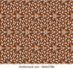 seamless vector pattern. floral ornament. interior decoration, wallpaper, presentation, fashion design. chocolate color