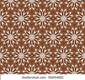 seamless vector pattern. floral ornament. interior decoration, wallpaper, presentation, fashion design. chocolate color