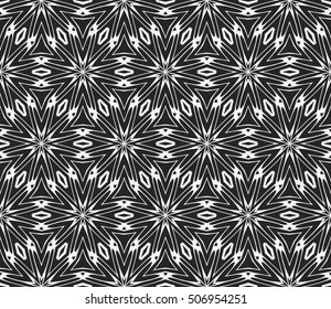 seamless vector pattern. floral ornament. interior decoration, wallpaper, presentation, fashion design. black and white color
