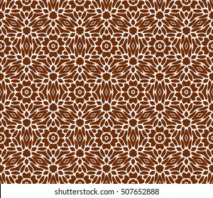 seamless vector pattern. floral ornament. interior decoration, wallpaper, presentation, fashion design. chocolate color