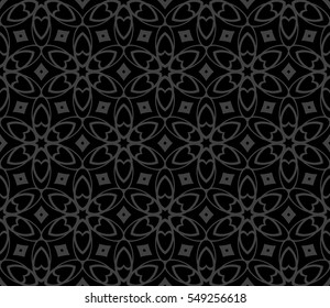 seamless vector pattern. floral ornament. interior decoration, wallpaper, presentation, fashion design. monochrome color