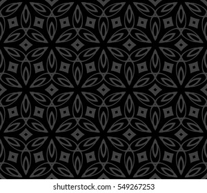 seamless vector pattern. floral ornament. interior decoration, wallpaper, presentation, fashion design. monochrome color