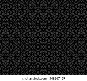 seamless vector pattern. floral ornament. interior decoration, wallpaper, presentation, fashion design. monochrome color