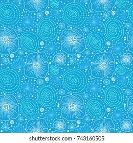 Seamless vector pattern with floral ornament. Lovely vector illustration and design for fabrics, textile, wallpaper and background.