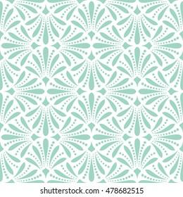 Seamless vector pattern. Floral stylish background. Blue and white ornament