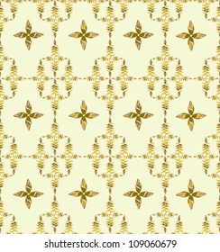 seamless vector pattern with floral theme, Print