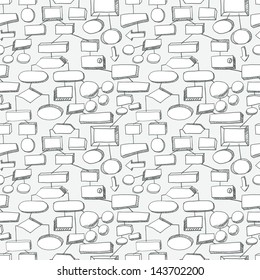 Seamless vector pattern flowcharts.